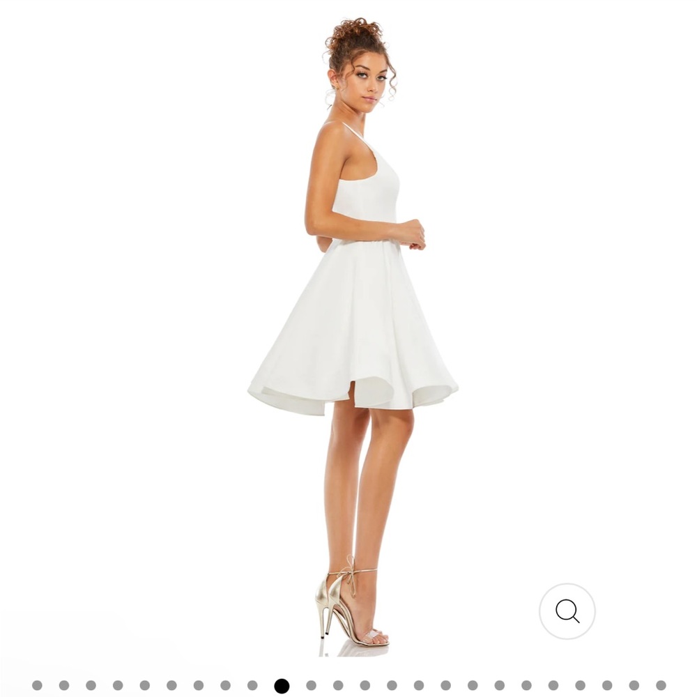 Mac Duggal White Mini Dress